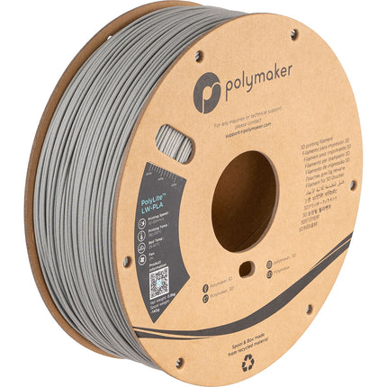 Polymaker PolyLite LW-PLA Filamento ligero PLA 1.75mm 500g gris