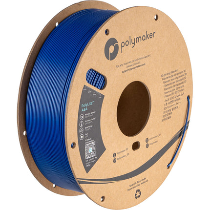 Polymaker PolyLite ASA Filamento Azul 2.85mm 1kg Impresión 30-50mm/s