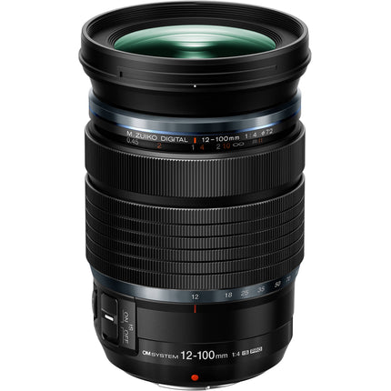 OM SYSTEM M.Zuiko Digital ED 12-100mm f4 IS PRO Lente estabilizada IP53 Kit completo