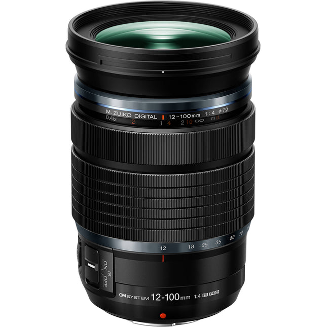 OM SYSTEM M.Zuiko Digital ED 12-100mm f4 IS PRO Lente estabilizada IP53 Kit completo