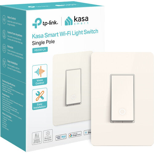 TP-Link HS200 Kasa Interruptor de Luz Wi-Fi 2.4 GHz Programable