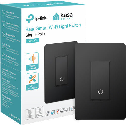 TP-Link HS200 Kasa Interruptor Inteligente Wi-Fi 2.4 GHz Negro