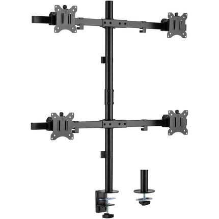 Rocstor ErgoReach EP5 Soporte de Poste para Cuatro Monitores 17 a 32 Pulgadas 19 8 lb de Capacidad por Pantalla