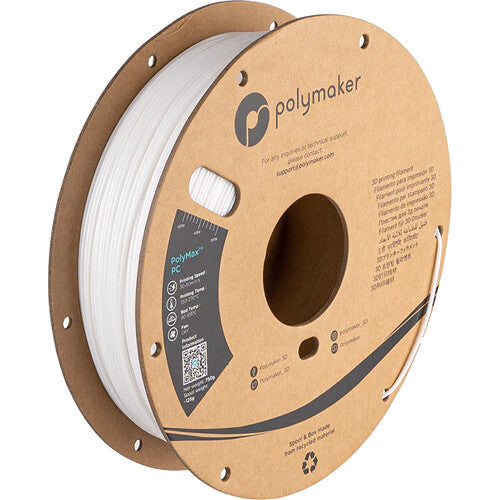 Polymaker PolyMax PC Filamento 1.75mm 750g Blanco para impresión 3D