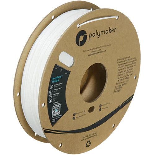 Polymaker PolyFlex TPU95 Filamento Flexible 1.75mm 750g Blanco