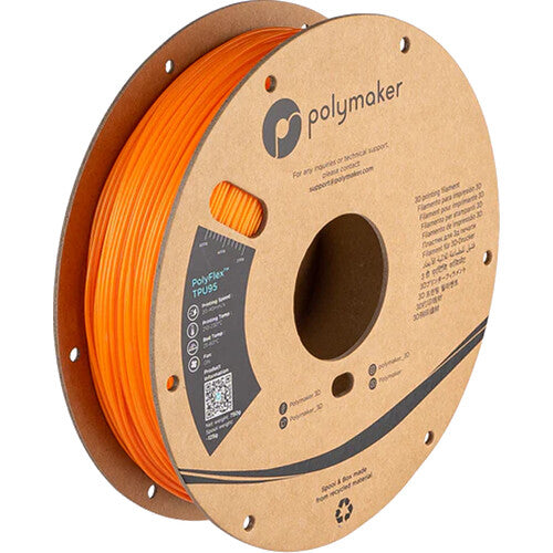 Polymaker PolyFlex TPU95 filamento flexible 2.85mm 750g naranja