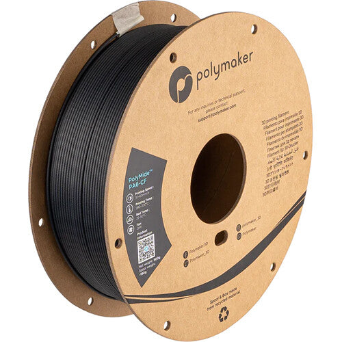Polymaker 2.85mm PolyMide PA6-CF Filamento Nylon 6 fibras carbono 500g negro