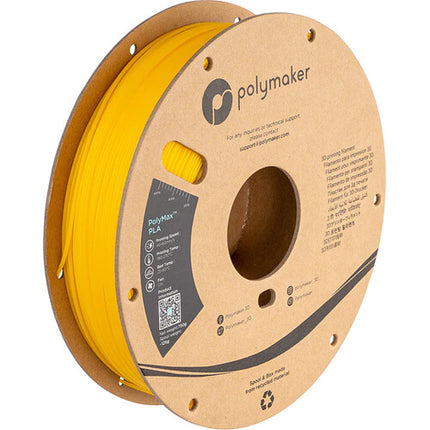 Polymaker 2.85mm PolyMax PLA Filamento 750g Amarillo Fácil de Imprimir