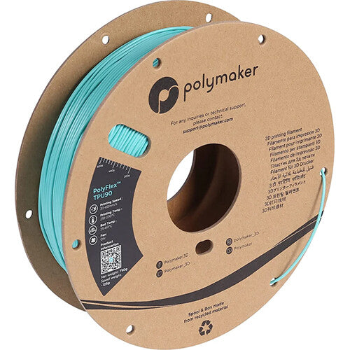 Polymaker Filamento TPU90 2.85mm 750g Dureza 90A Azul Teal