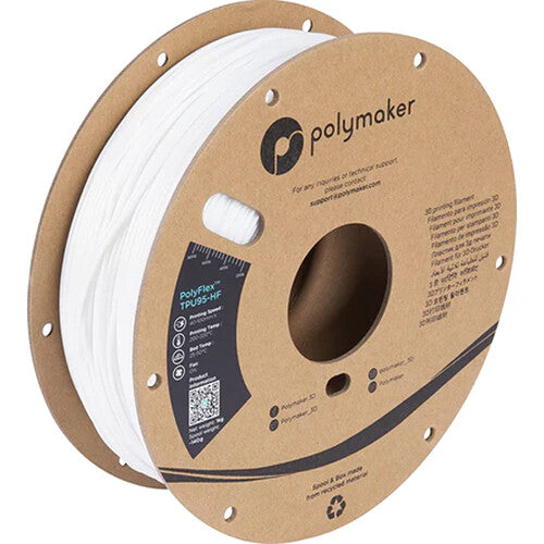 Polymaker PolyFlex TPU95-HF Filamento TPU 1.75mm 1kg Blanco