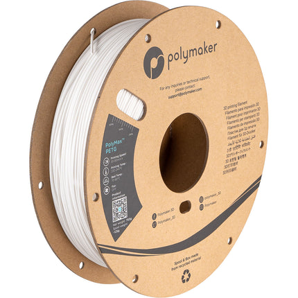Polymaker PolyMax PETG Filamento 1.75mm 750g Blanco para impresión 3D