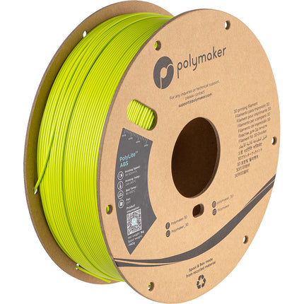 Polymaker 1.75mm PolyLite ABS Filamento 1kg Lime Resellable Bag