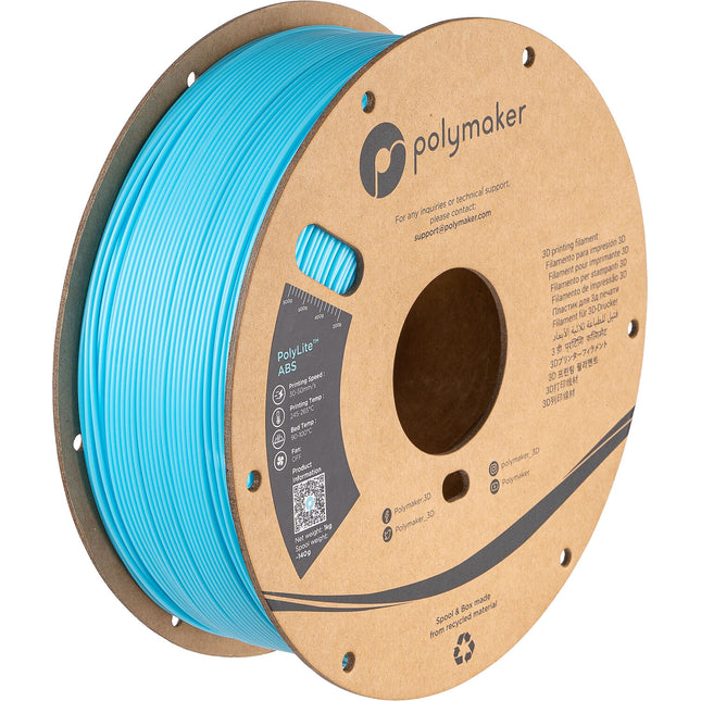 Polymaker PolyLite ABS Filamento 1.75mm 1kg Azul Claro Resealable