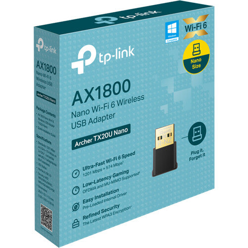 TP-Link Archer TX20U Nano AX1800 Adaptador Wi-Fi USB Dual Banda 1775 Mb/s