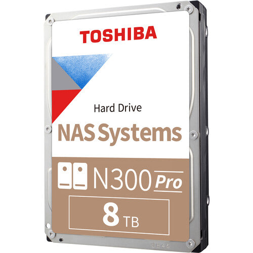 Toshiba 8TB N300 PRO Disco Duro Interno NAS 7200 rpm 512MB Caché SATA III 3.5"