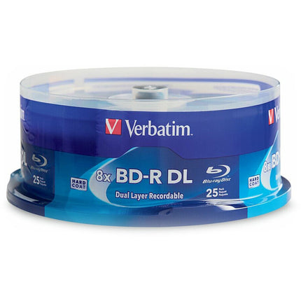Verbatim BD-R Blu-ray DL 50GB 8x discos con superficie tratada 25 unidades