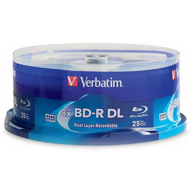 Verbatim BD-R Blu-ray DL 50GB 8x discos con superficie tratada 25 unidades