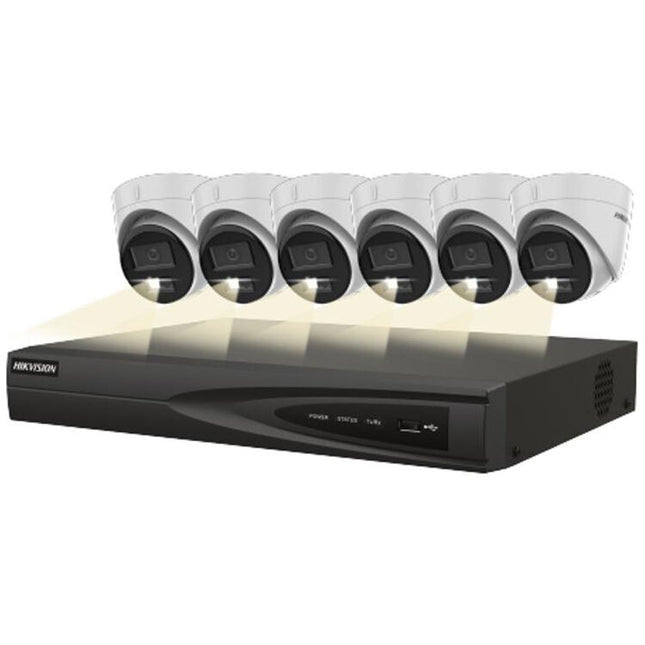 Hikvision EKI-K82T46H NVR 8 Canales 8MP 2TB HDD y 6 Cámaras 4MP Visión Nocturna