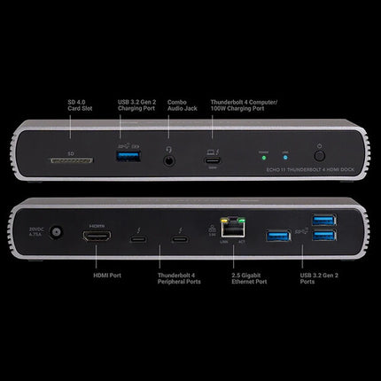 Sonnet Echo 11 Thunderbolt 4 HDMI Dock 100W con 2 Puertos Thunderbolt 4