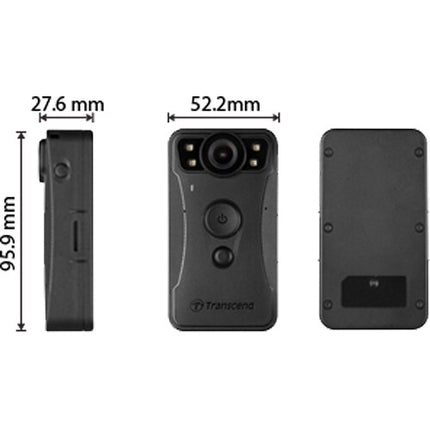 Transcend DrivePro Body 30 Cámara Corporal 2K 60fps 128GB IP67 Clip 360°