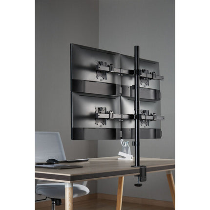 Rocstor ErgoReach EP5 Soporte de Poste para Cuatro Monitores 17 a 32 Pulgadas 19 8 lb de Capacidad por Pantalla