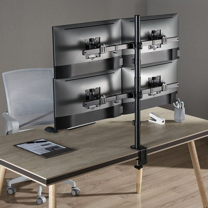 Rocstor ErgoReach EP5 Soporte de Poste para Cuatro Monitores 17 a 32 Pulgadas 19 8 lb de Capacidad por Pantalla