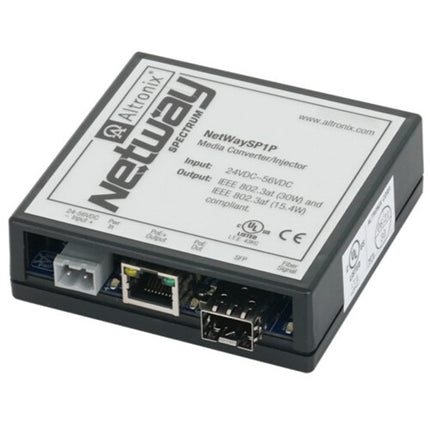 ALTRONIX NetWaySP1P Convertidor de Medios e Inyector PoE+ 30W 328'