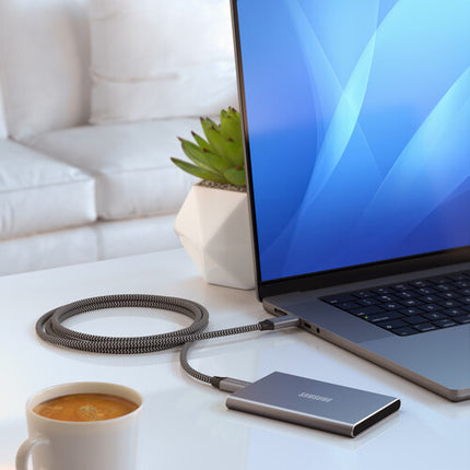 Satechi Cable USB4 USB-C 2.6 pies 40 Gb/s 100W diseño trenzado