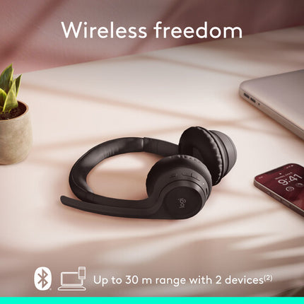 Logitech Zone 300 Auriculares Inalámbricos Negro 30mm Bluetooth 16h Batería USB-C