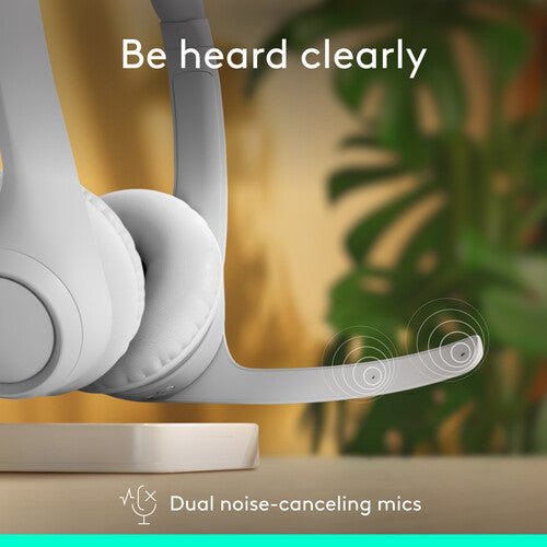 Logitech Zone 300 Auriculares Inalámbricos Con Doble Micrófono Cancelación De Ruido Bluetooth 5.3 Off-White