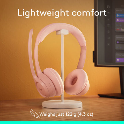 Logitech Zone 300 Auriculares Inalámbricos Rose 30mm Micrófonos Dual Bluetooth 5.3