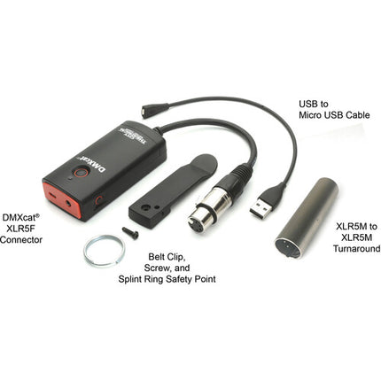 City Theatrical DMXcat Herramienta de Prueba Multifunción con Batería 20h y Bluetooth 50'