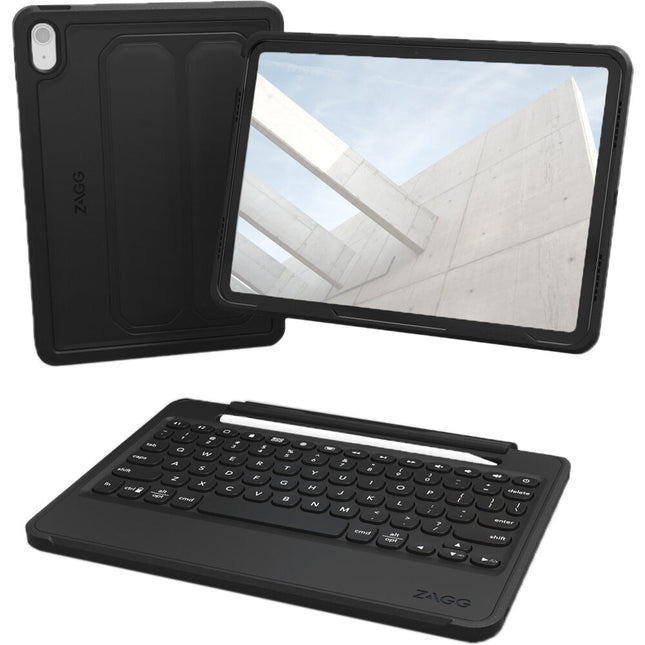 ZAGG Rugged Book Funda con Teclado Inalámbrico para iPad 10.9" 10th Gen Negro protección caída 6.6 pies