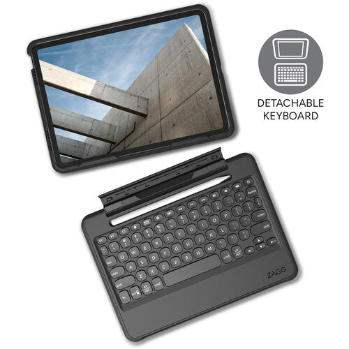 ZAGG Rugged Book Funda con Teclado Inalámbrico para iPad 10.9" 10th Gen Negro protección caída 6.6 pies