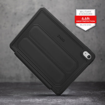 ZAGG Rugged Book Funda con Teclado Inalámbrico para iPad 10.9" 10th Gen Negro protección caída 6.6 pies