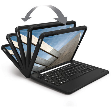ZAGG Rugged Book Funda con Teclado Inalámbrico para iPad 10.9" 10th Gen Negro protección caída 6.6 pies