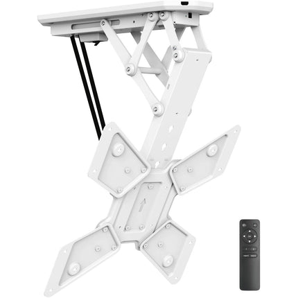 Mount-It MI-4223W Soporte Retráctil Motorizado de Techo para TV 32 a 55" Blanco 66 lb Control Remoto