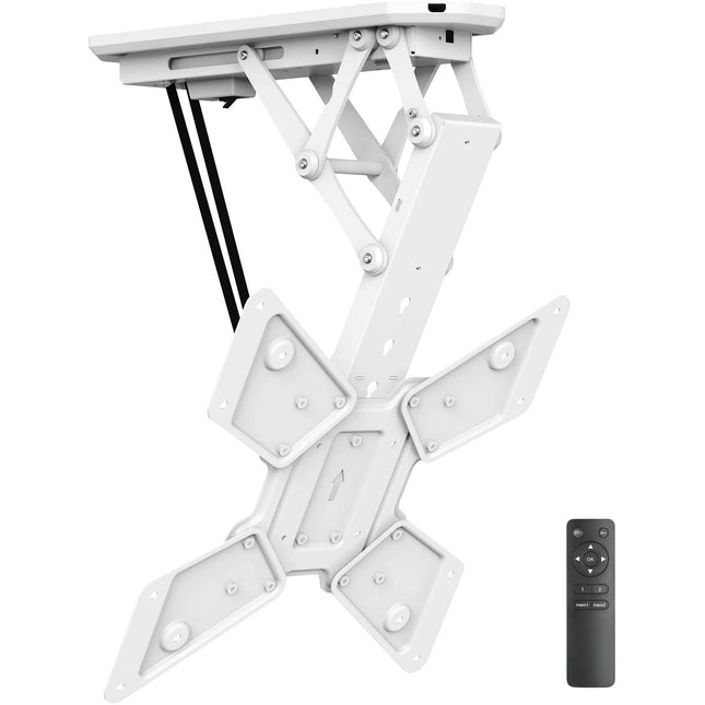 Mount-It MI-4223W Soporte Retráctil Motorizado de Techo para TV 32 a 55" Blanco 66 lb Control Remoto