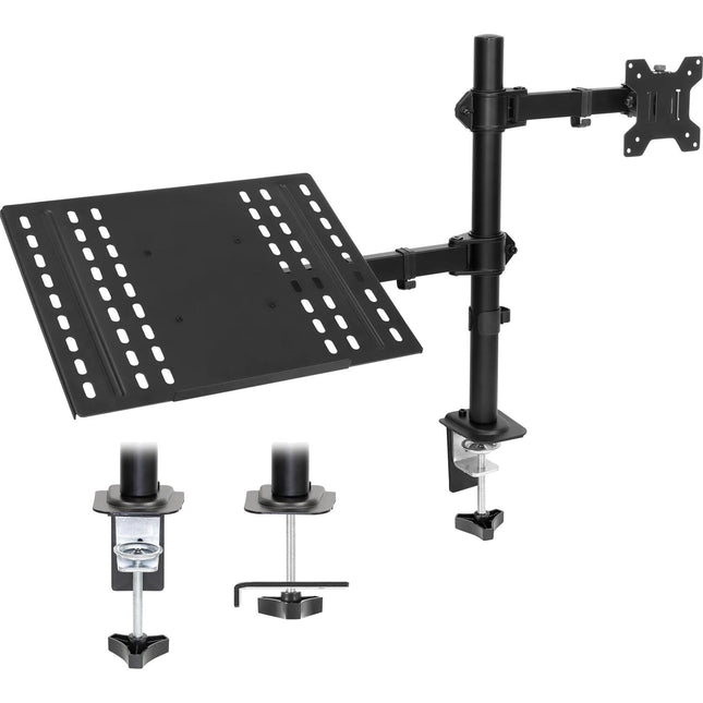 Mount-It! MI-7352LTMN Soporte de Escritorio para Laptop de 17 y Monitor de 32 Pulgadas con Bandeja de Enfriamiento