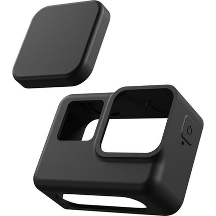 TELESIN Funda de Silicona Protectora con Cubierta de Lente y Pantalla Trasera para Insta360 ACE Negra