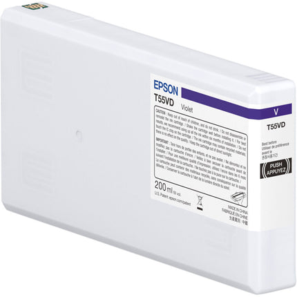Epson T55V Tinta UltraChrome PRO10 Violeta 200mL para Impresora fotográfica SureColor P5370 17"