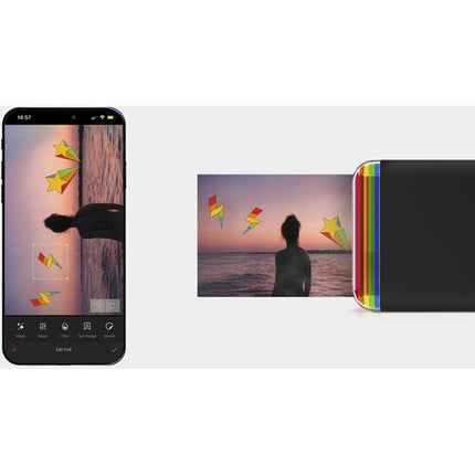 Polaroid Hi-Print Impresora de Fotos Portátil 2 x 3 Pulgadas Negro Batería Recargable Bluetooth