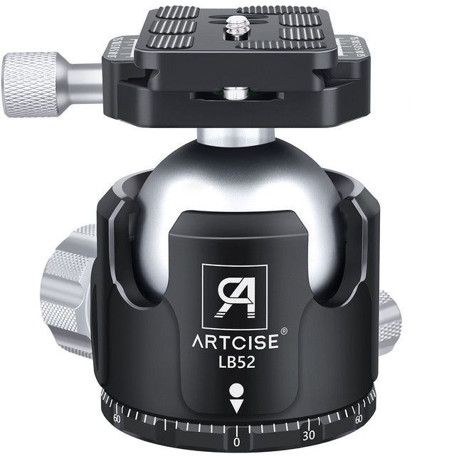 ARTCISE LB52 Cabezal de Bola Bajo Perfil Capacidad 30kg Diámetro 2 Pulgadas
