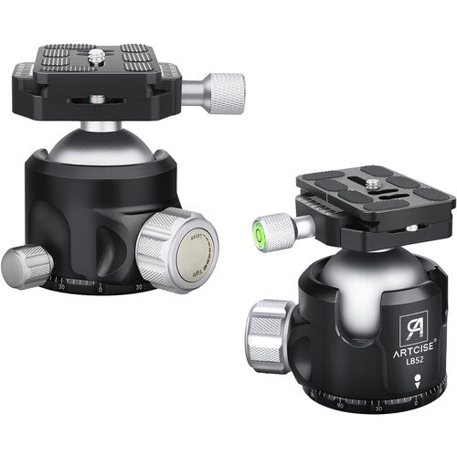 ARTCISE LB52 Cabezal de Bola Bajo Perfil Capacidad 30kg Diámetro 2 Pulgadas