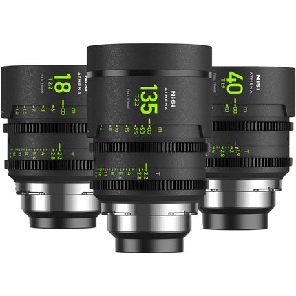 NiSi ATHENA PRIME Kit 3 Lentes Full-Frame T2.2 T1.9 Estuche Duro