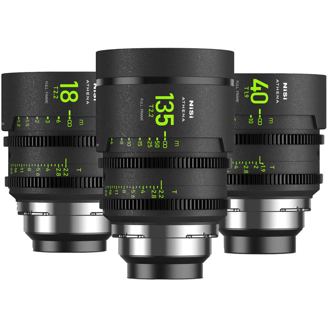 NiSi ATHENA PRIME Kit 3 Lentes Full-Frame T2.2 T1.9 Estuche Duro