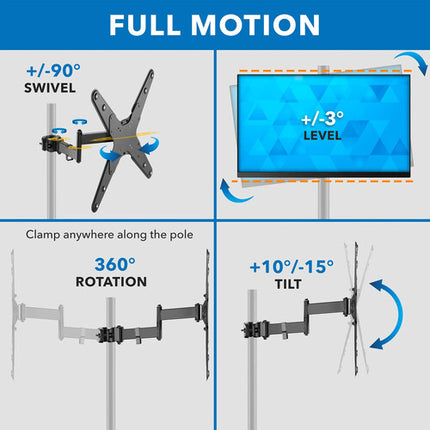 Mount-It! MI-391XL Soporte de TV para 32 a 55" con giro 180° y ajuste de inclinación