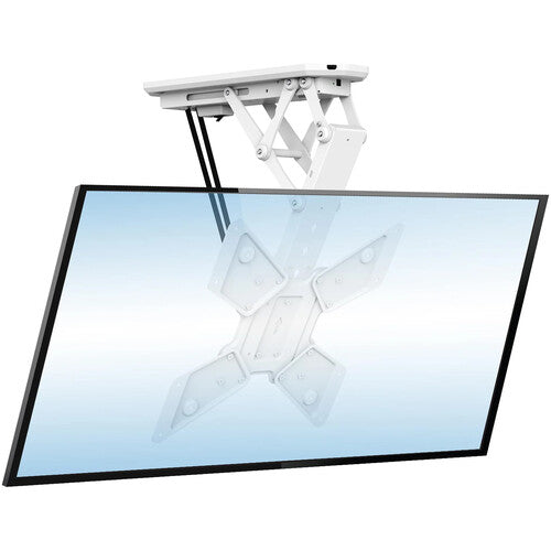 Mount-It MI-4223W Soporte Retráctil Motorizado de Techo para TV 32 a 55" Blanco 66 lb Control Remoto