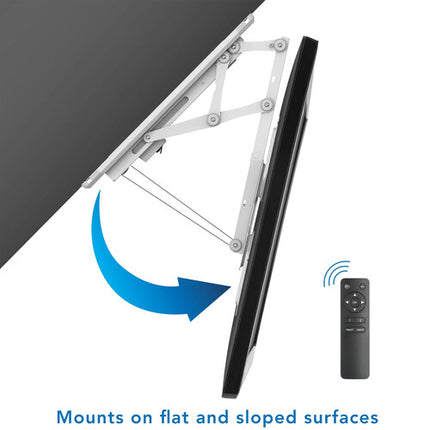 Mount-It MI-4223W Soporte Retráctil Motorizado de Techo para TV 32 a 55" Blanco 66 lb Control Remoto
