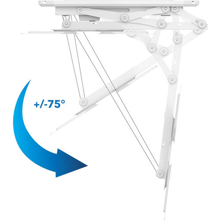 Mount-It MI-4223W Soporte Retráctil Motorizado de Techo para TV 32 a 55" Blanco 66 lb Control Remoto